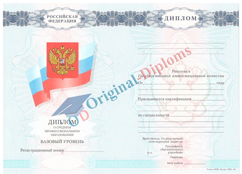 Диплом техникума, колледжа 2007-2010